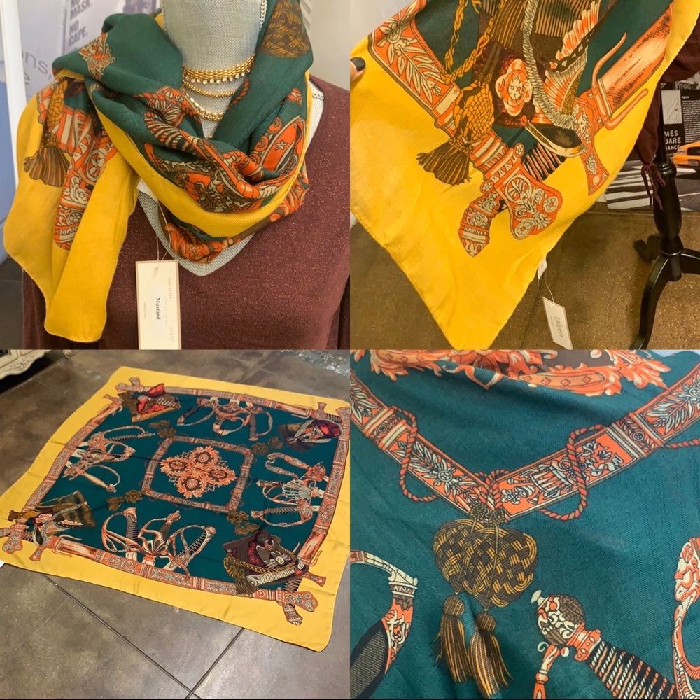 Taleen individual style historic mustard scarf